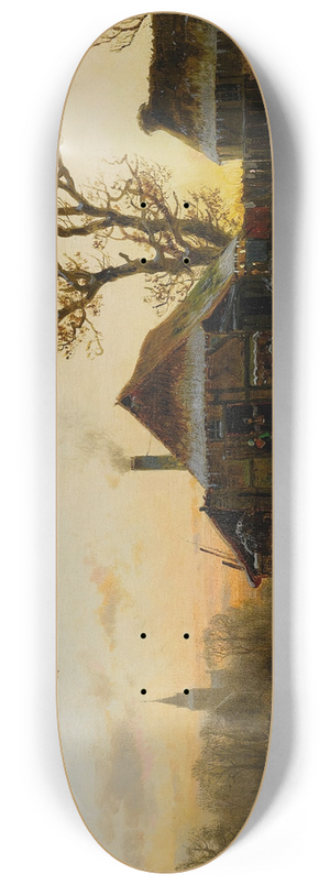 Johannes Bertholomus Duntze - A Winter Twilight 8.25 inch art skate deck Johannes Bertholomus Duntze - A Winter Twilight 8.25 inch art skate deck