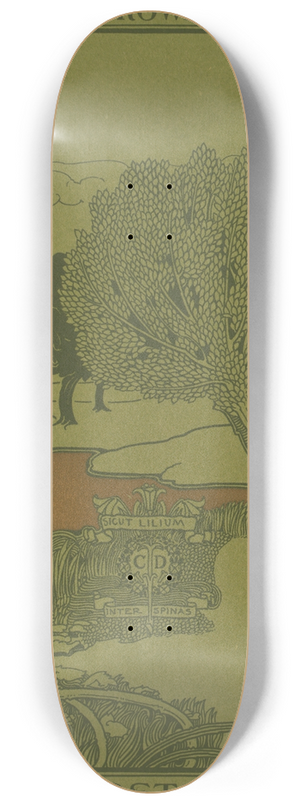 Louis Rhead - Meadow-grass by Alice Brown 8.25 inch art skate deck