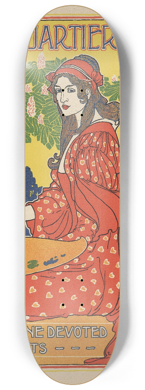 Louis Rhead - The Quartier Latin. A magazine devoted to the arts 8.25 inch art skate deck