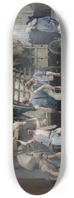 Louis-Robert Carrier-Belleuse - Porteurs de farine, scne parisienne 8.25 inch art skate deck