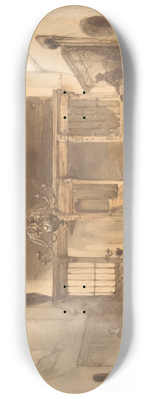 Johannes Bosboom - Interieur van een kerk te Utrecht 8.25 inch art skate deck