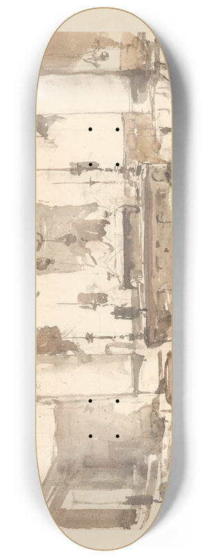 Johannes Bosboom - Interieur van een synagoge 8.25 inch art skate deck
