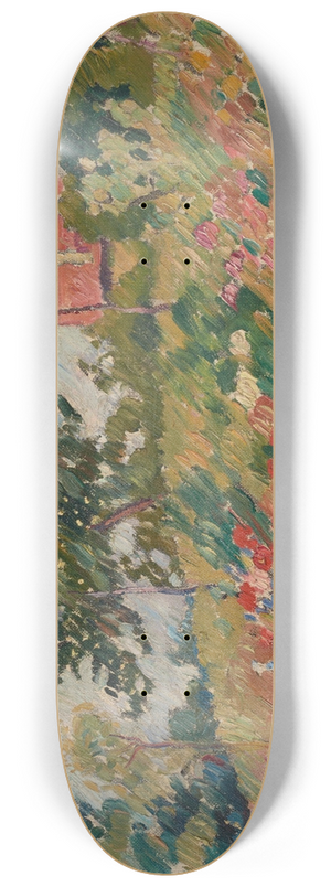 Louis Valtat - La maison dans le jardin fleuri 8.25 inch art skate deck