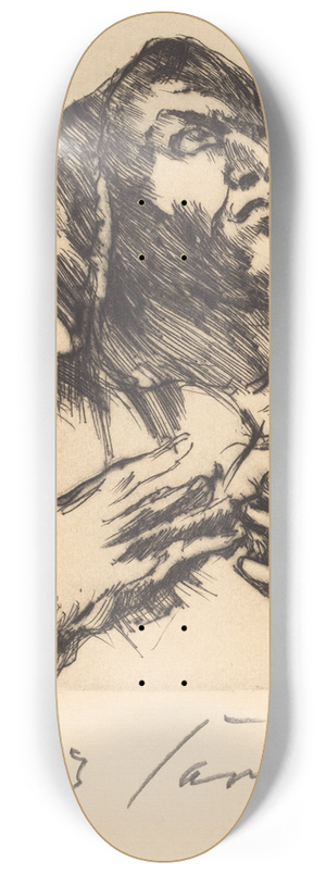 Lovis Corinth - Monk Gazing Upward (Mnch mit Erhobenem Blick) 8.25 inch art skate deck