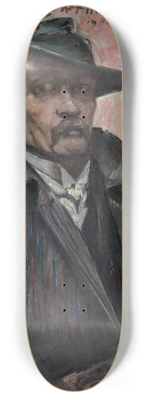 Lovis Corinth - Self-Portrait with Hat and Coat 8.25 inch art skate deck