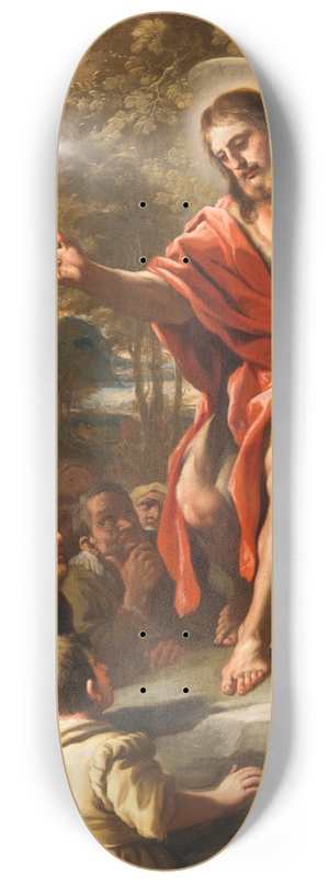 Luca Giordano - Saint John Preaching in the Wilderness 8.25 inch art skate deck