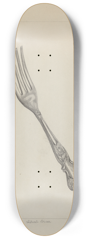 Ludmilla Calderon - Silver Fork (Rogers Silverware) 8.25 inch art skate deck