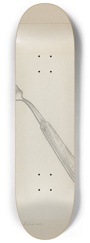 Ludmilla Calderon - Silver Fork (Rogers Silverware) 8.25 inch art skate deck