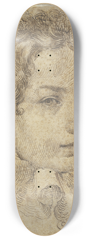 Ludovico Carracci - Young man with ruff 8.25 inch art skate deck