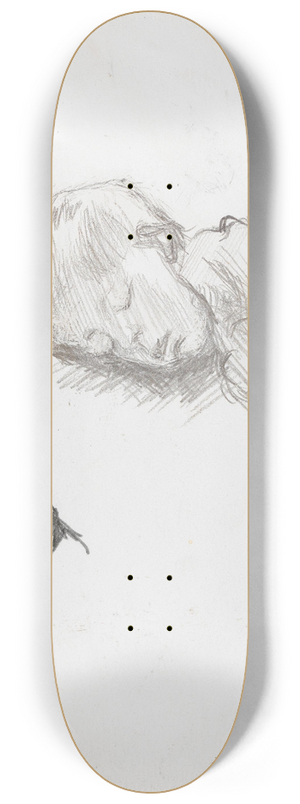 Ludvig Karsten - Ansikt; sovende barn 8.25 inch art skate deck