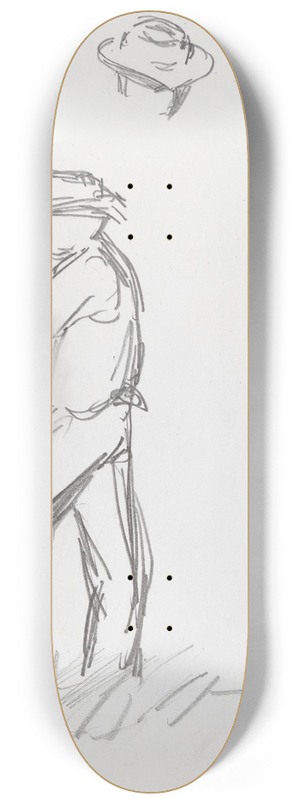 Ludvig Karsten - Hode; mann hvilende p redskap 8.25 inch art skate deck