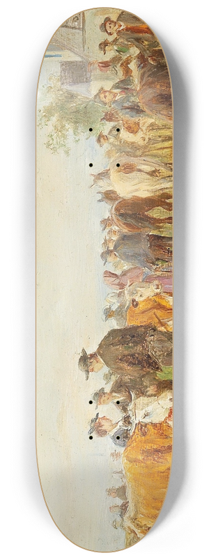 Ludwig Mller-Cornelius - Cattle Market 8.25 inch art skate deck