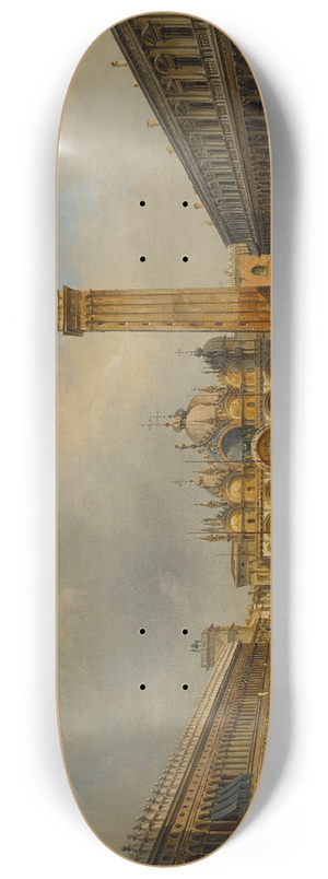 Luigi Querena - Venice, a view of St. Marks Square 8.25 inch art skate deck