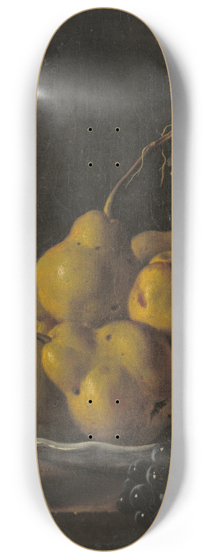 Luis Melndez - Still Life with Pears and Grapes 8.25 inch art skate deck