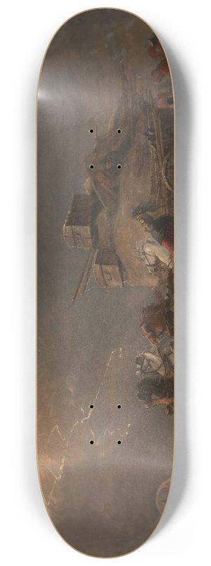 Luke Clennell - Baggage Wagons in a Thunderstorm 8.25 inch art skate deck
