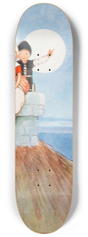 Mabel Lucie Attwell - The Shepherdess and the Chimney Sweeper 8.25 inch art skate deck
