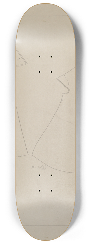 Mae A. Clarke - Coat (Pattern) 8.25 inch art skate deck