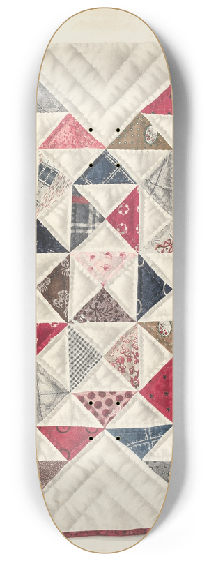 Mae A. Clarke - Patchwork Quilt 8.25 inch art skate deck