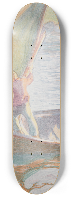 Magnus Enckell - Boy and Sail 8.25 inch art skate deck