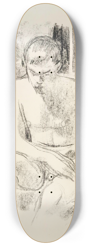 Magnus Enckell - Nude Boy Seated 8.25 inch art skate deck