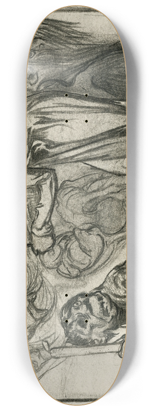 Johannes Josephus Aarts - Vrouw volgt lopende gnoom met kaars 8.25 inch art skate deck