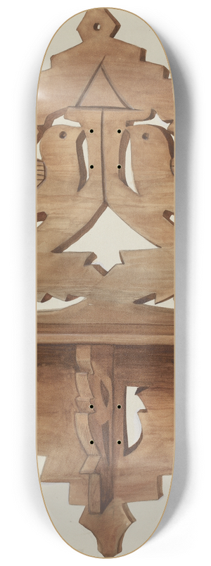 Majel G. Claflin - Hanging Wall Shelf 8.25 inch art skate deck