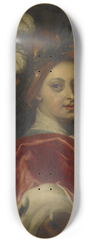 Johannes Kupeczky - Portrait Of A Young Man With A Feather Cap 8.25 inch art skate deck