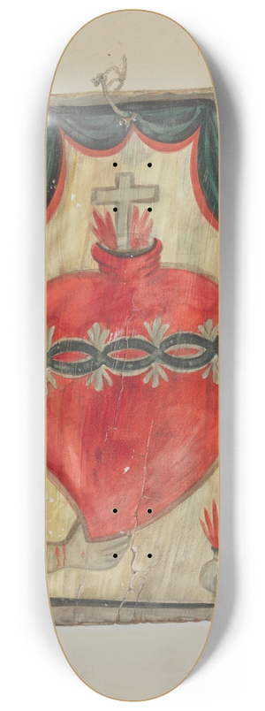 Majel G. Claflin - Retablo (Sacred Heart) 8.25 inch art skate deck