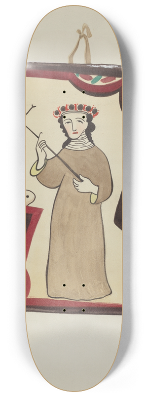 Majel G. Claflin - Retablo-Santa Rita 8.25 inch art skate deck