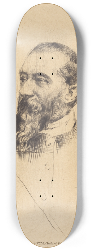 Marcellin-Gilbert Desboutin - Alphonse Karr 8.25 inch art skate deck