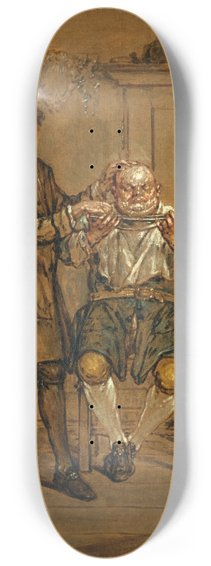 Marcellus Laroon the Younger - The Barber 8.25 inch art skate deck