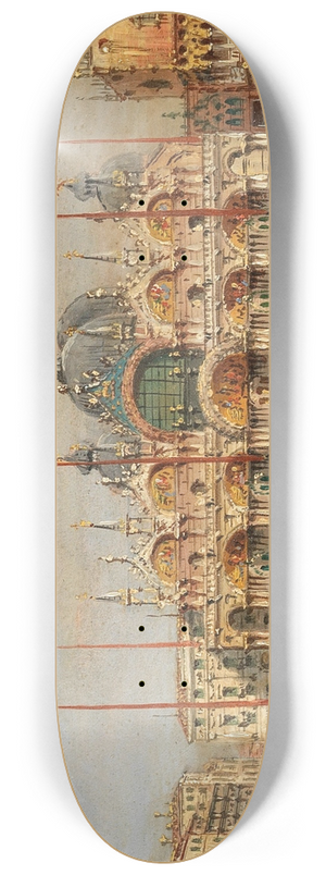 Marco Grubas - Venice, a view of St Marks Square 8.25 inch art skate deck
