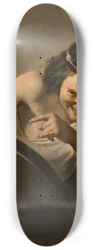 Johannes Paulus Moreelse - Democritus,the Laughing Philosopher 8.25 inch art skate deck Johannes Paulus Moreelse - Democritus,the Laughing Philosopher 8.25 inch art skate deck