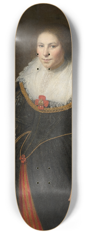 Johannes Paulus Moreelse - Portrait of a Lady 8.25 inch art skate deck
