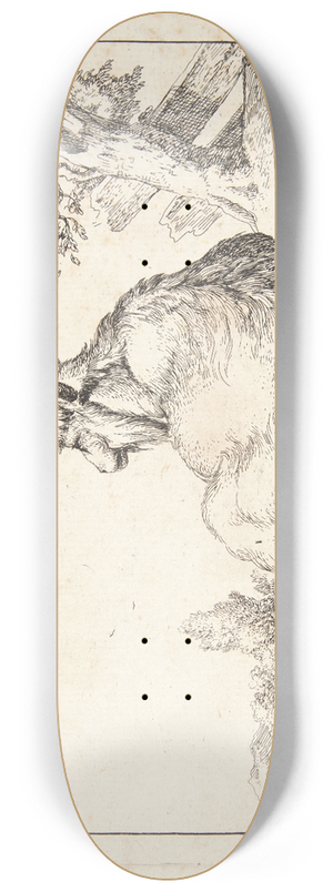 Marcus de Bye - Liggende ged 8.25 inch art skate deck