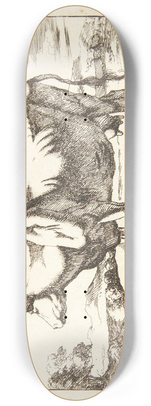 Marcus de Bye - Stende ko, vendt mod venstre 8.25 inch art skate deck