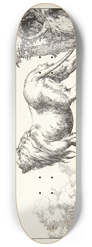 Marcus de Bye - Stende lve, set bagfra 8.25 inch art skate deck