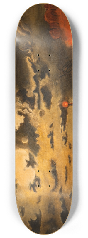 Marcus Larson - Steamer in Flames 8.25 inch art skate deck