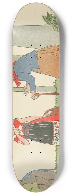 Margaret Evans Price - Toads and diamonds 8.25 inch art skate deck