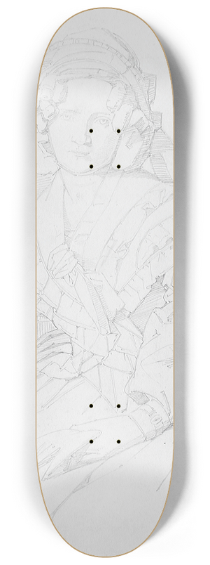 Johannes Samuel Otto - Portrait of a Woman 8.25 inch art skate deck