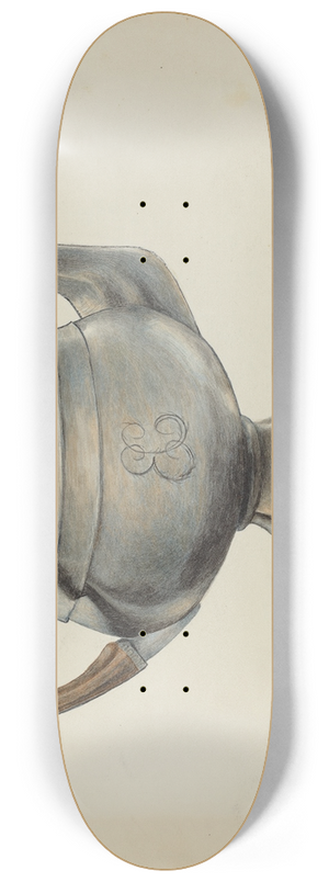 Margaret Stottlemeyer - Silver Coffee Pot 8.25 inch art skate deck