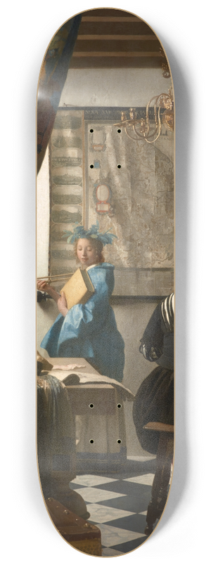 Johannes Vermeer - The Art of Painting 8.25 inch art skate deck