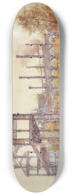 Marie-Dsir Bourgoin - Les travaux du March du Temple 8.25 inch art skate deck