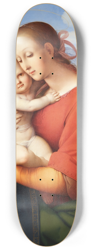 Johann Evangelist Scheffer von Leonhardshoff - Madonna and Child 8.25 inch art skate deck