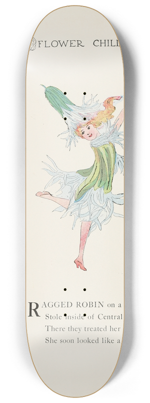 Marion T. Ross - Flower Children pl41 8.25 inch art skate deck