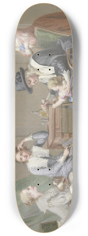 Johann Friedrich August Tischbein - Family scene 8.25 inch art skate deck