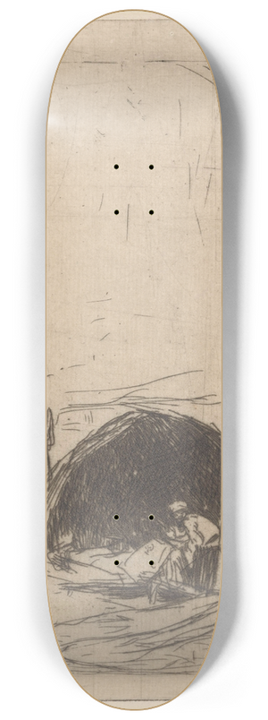 Marius Bauer - Bazaar in Constantinopel 8.25 inch art skate deck