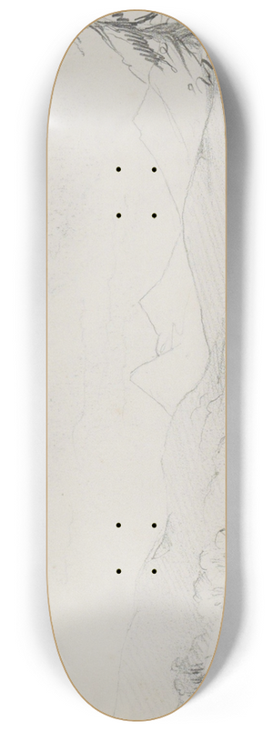 Marius Bauer - Berglandschap met een meer 8.25 inch art skate deck