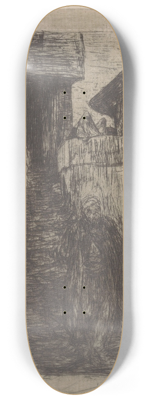 Marius Bauer - Binnenplaats in Scutari. 8.25 inch art skate deck