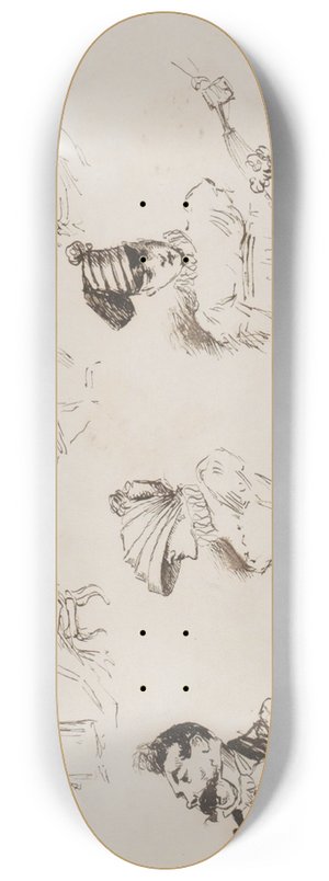 Marius Bauer - Figuurstudies 8.25 inch art skate deck